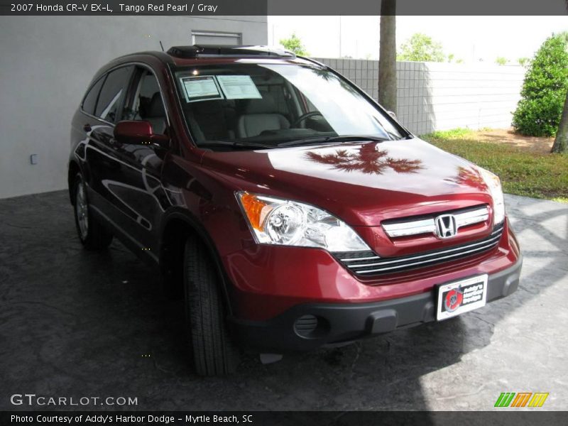 Tango Red Pearl / Gray 2007 Honda CR-V EX-L