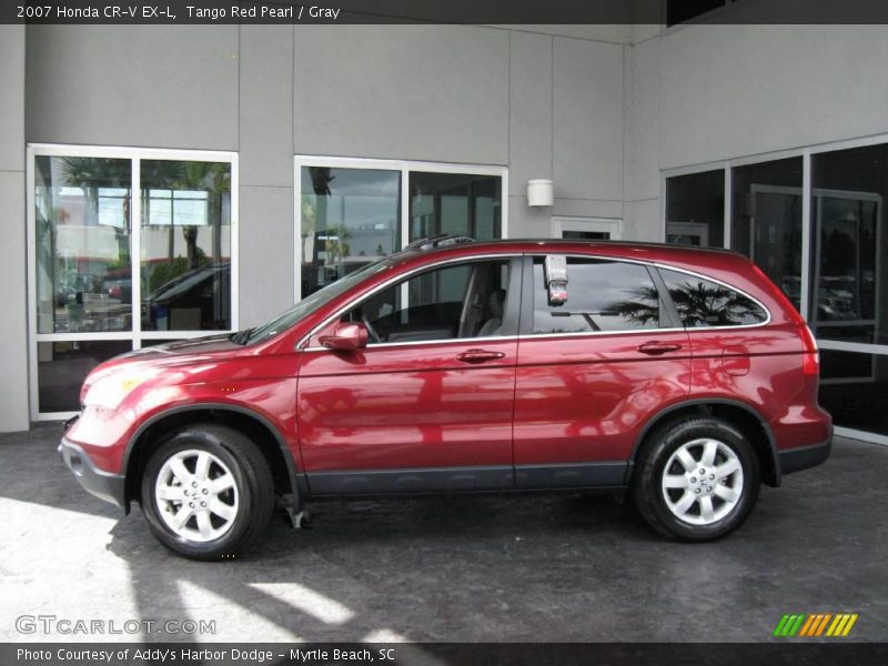 Tango Red Pearl / Gray 2007 Honda CR-V EX-L