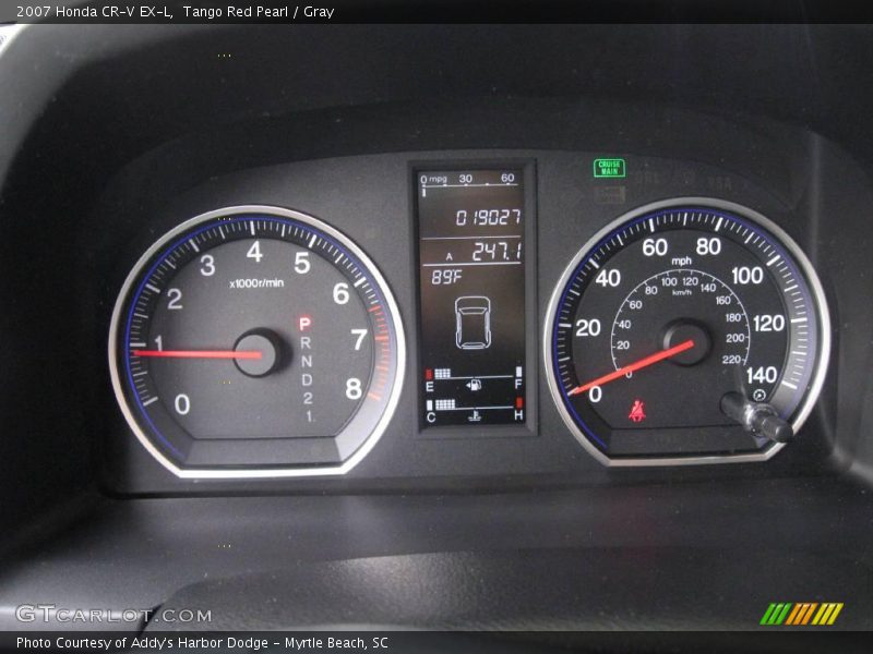 Tango Red Pearl / Gray 2007 Honda CR-V EX-L