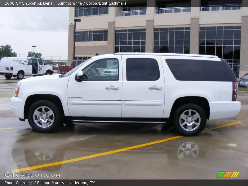 Summit White / Cocoa/Light Cashmere 2008 GMC Yukon XL Denali