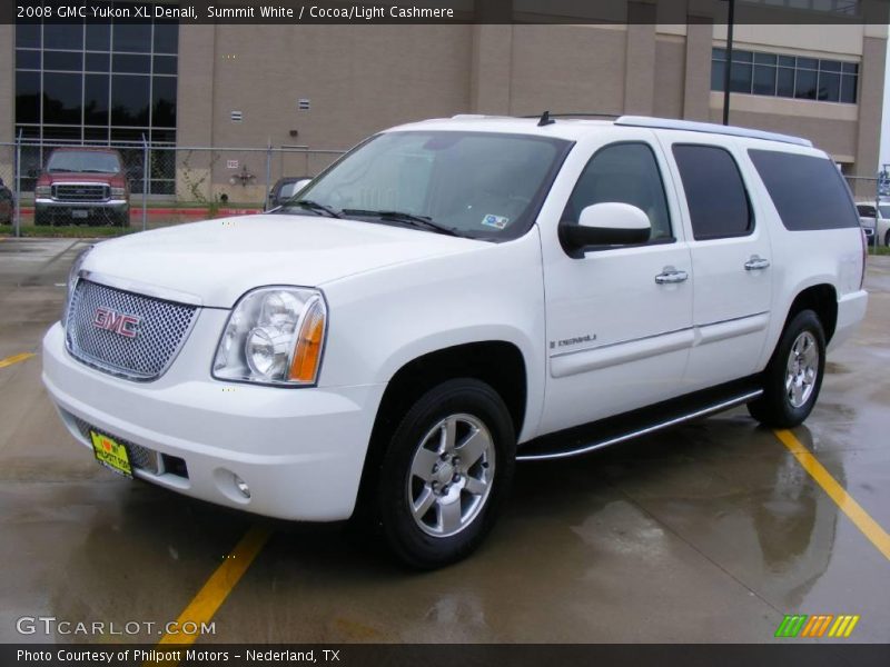 Summit White / Cocoa/Light Cashmere 2008 GMC Yukon XL Denali