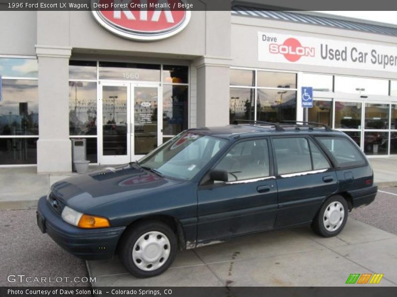 Deep Forest Green Metallic / Beige 1996 Ford Escort LX Wagon