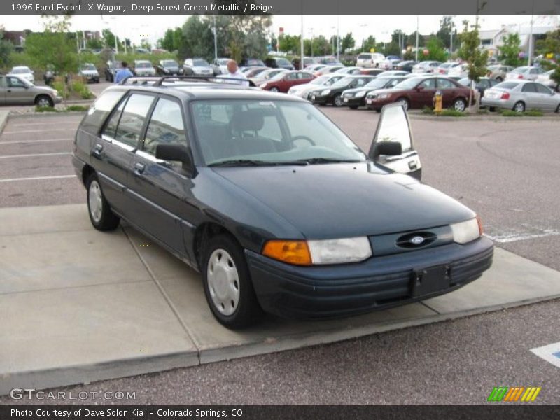 Deep Forest Green Metallic / Beige 1996 Ford Escort LX Wagon