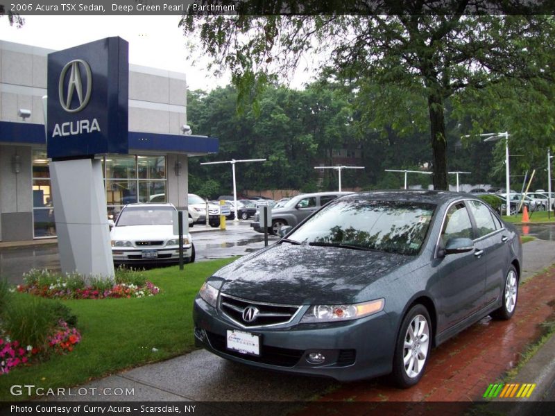 Deep Green Pearl / Parchment 2006 Acura TSX Sedan