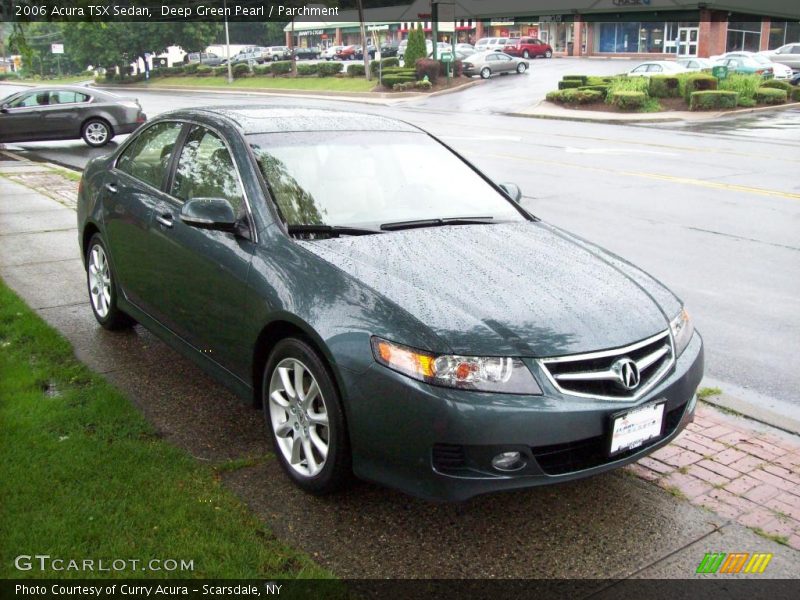 Deep Green Pearl / Parchment 2006 Acura TSX Sedan