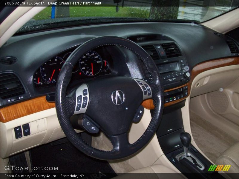 Deep Green Pearl / Parchment 2006 Acura TSX Sedan