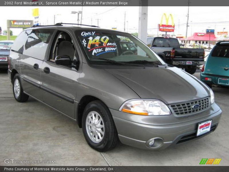 Spruce Green Metallic / Medium Parchment Beige 2002 Ford Windstar LX