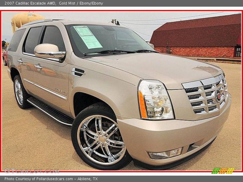 Gold Mist / Ebony/Ebony 2007 Cadillac Escalade AWD