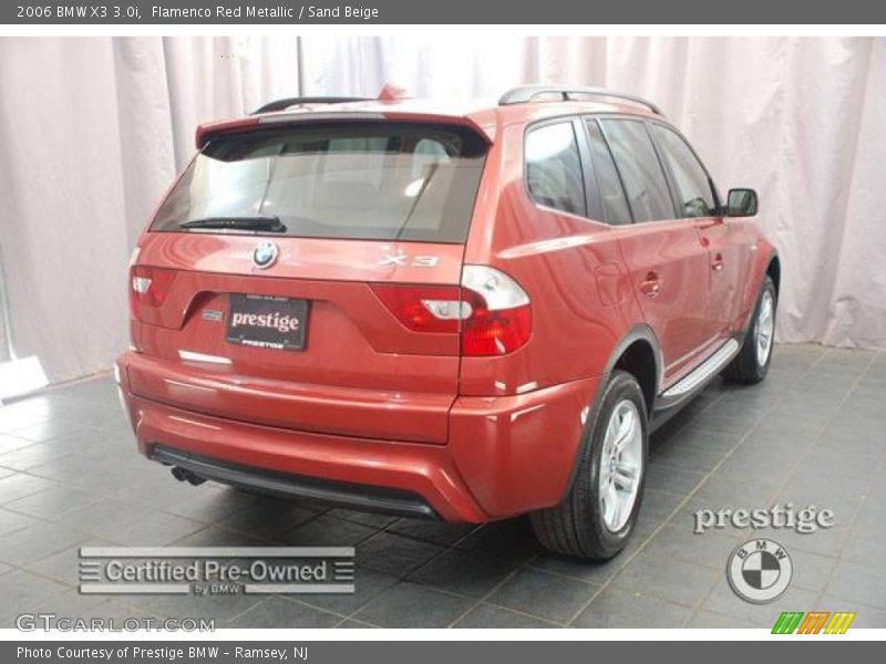 Flamenco Red Metallic / Sand Beige 2006 BMW X3 3.0i