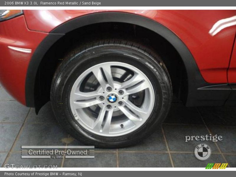 Flamenco Red Metallic / Sand Beige 2006 BMW X3 3.0i