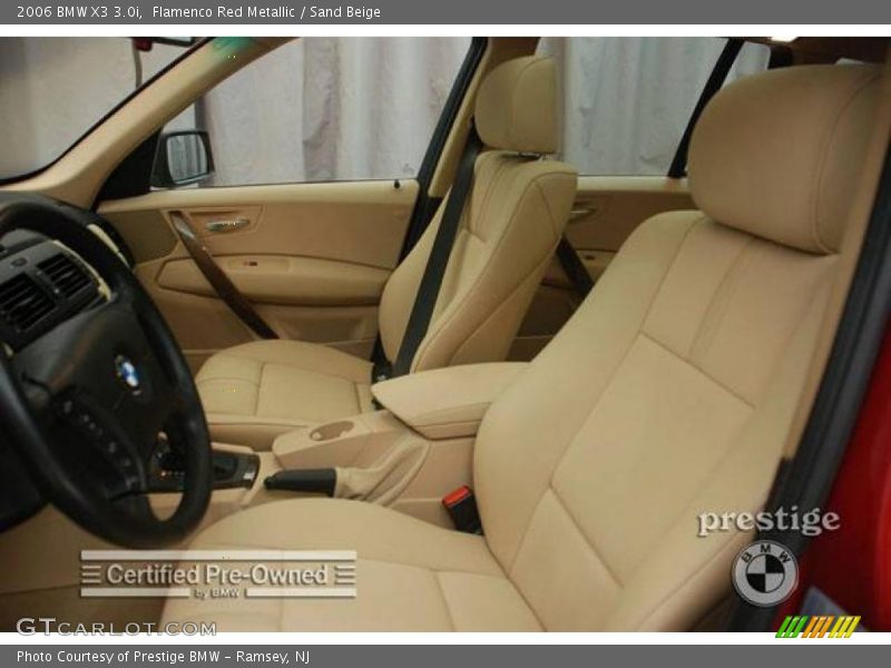 Flamenco Red Metallic / Sand Beige 2006 BMW X3 3.0i