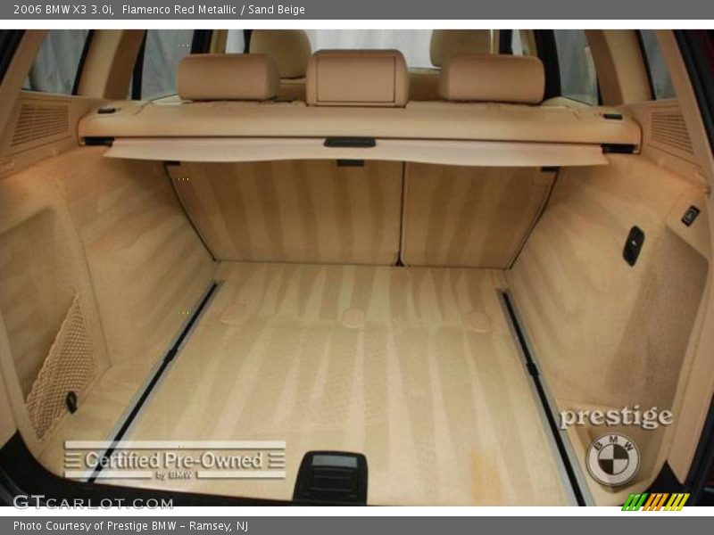 Flamenco Red Metallic / Sand Beige 2006 BMW X3 3.0i