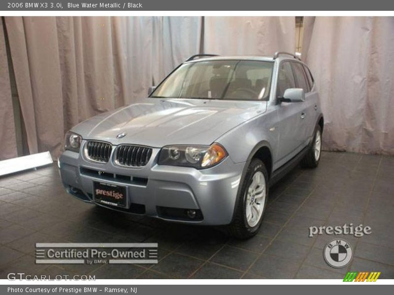 Blue Water Metallic / Black 2006 BMW X3 3.0i