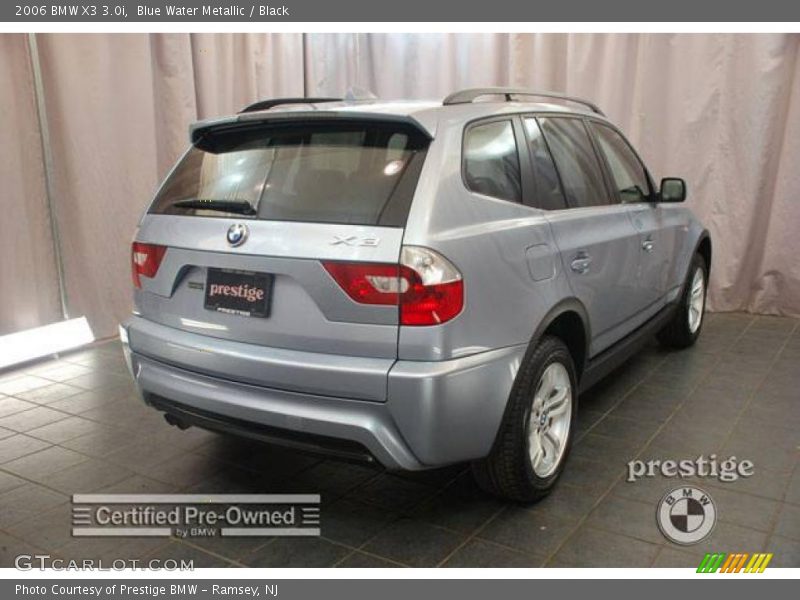Blue Water Metallic / Black 2006 BMW X3 3.0i