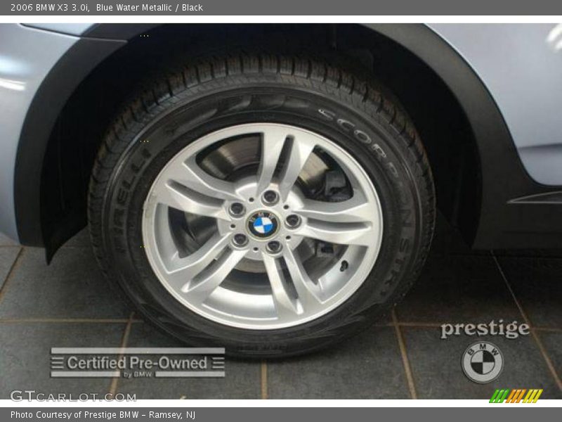 Blue Water Metallic / Black 2006 BMW X3 3.0i