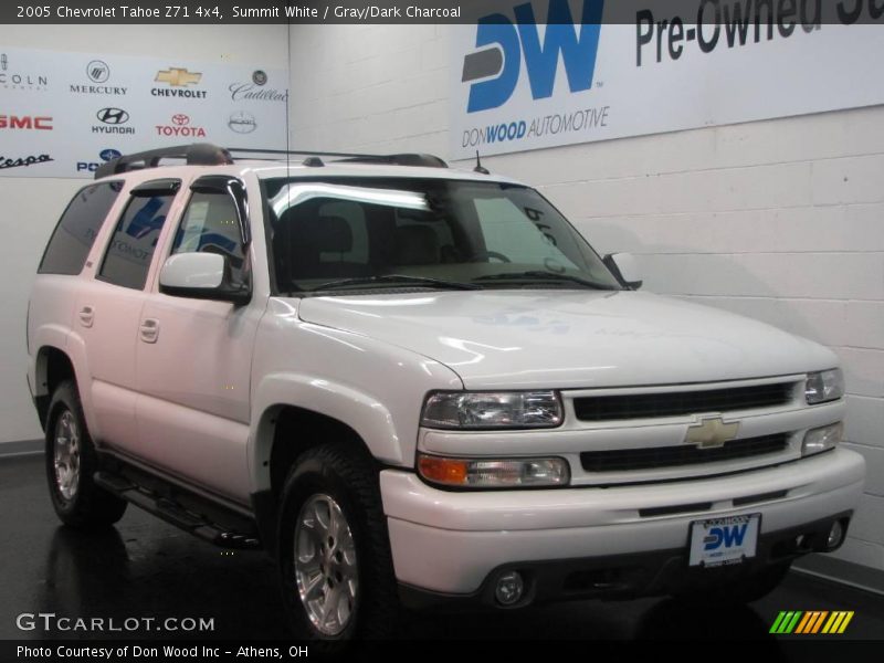 Summit White / Gray/Dark Charcoal 2005 Chevrolet Tahoe Z71 4x4