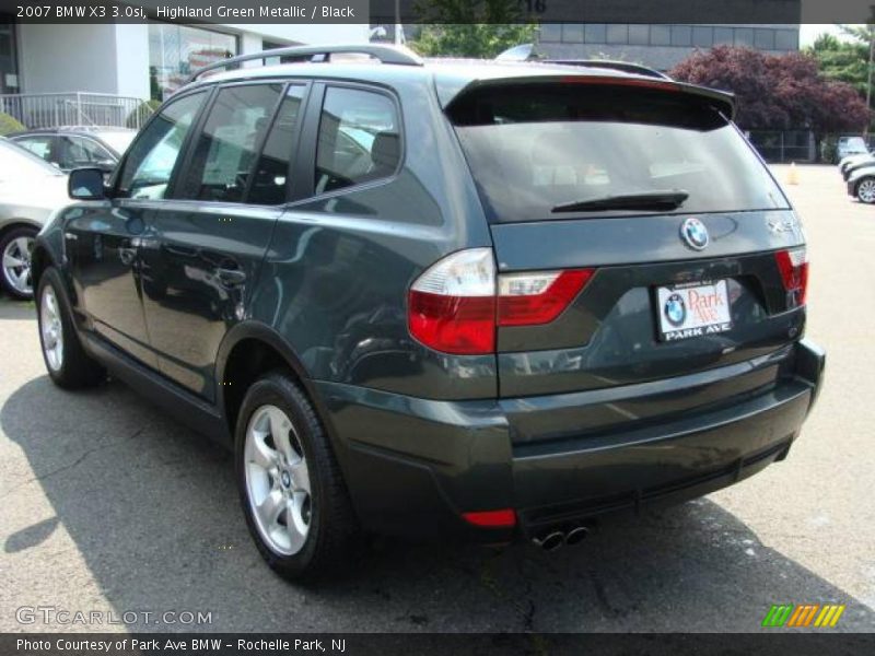 Highland Green Metallic / Black 2007 BMW X3 3.0si