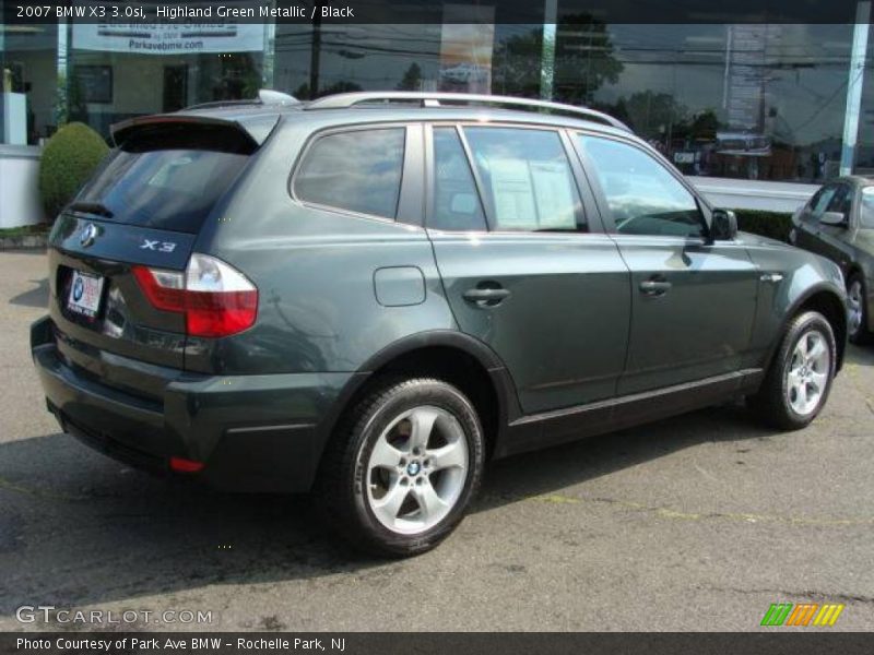 Highland Green Metallic / Black 2007 BMW X3 3.0si