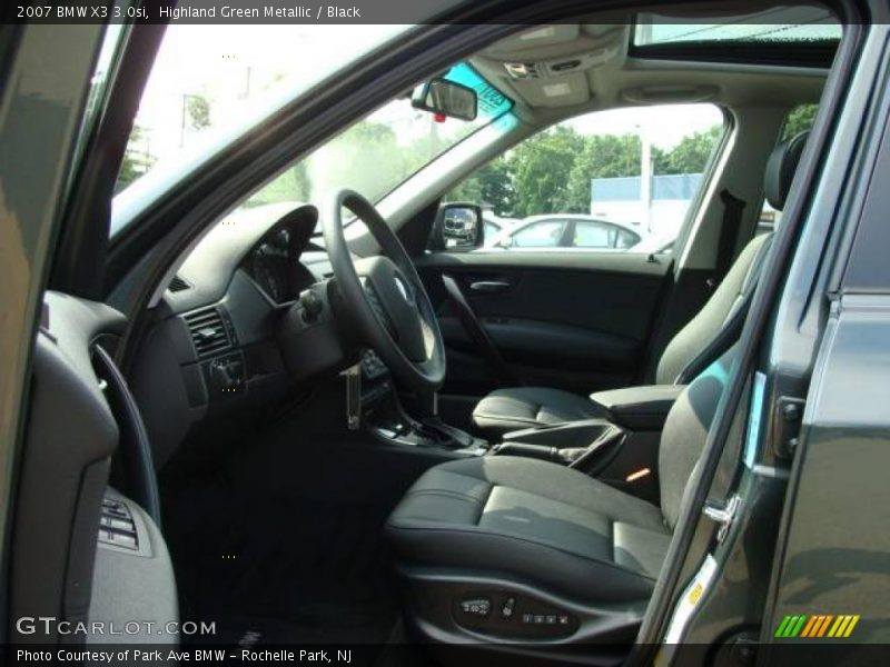 Highland Green Metallic / Black 2007 BMW X3 3.0si