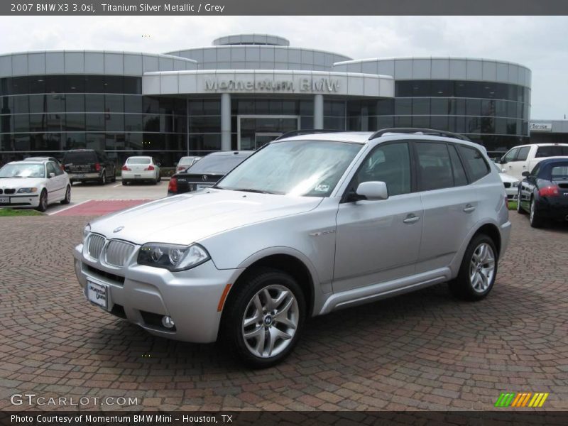 Titanium Silver Metallic / Grey 2007 BMW X3 3.0si