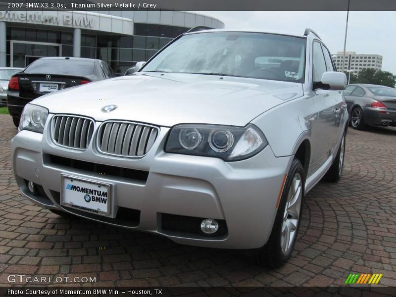 Titanium Silver Metallic / Grey 2007 BMW X3 3.0si