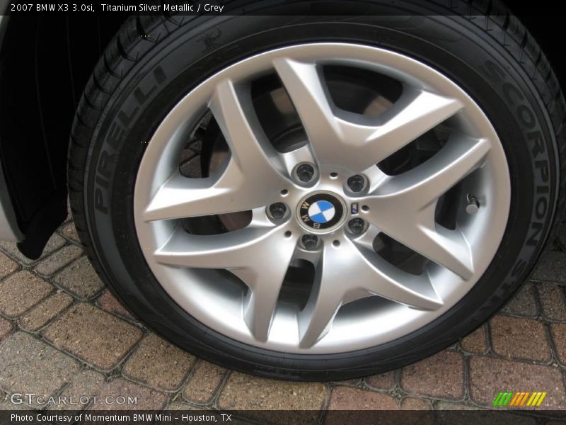 Titanium Silver Metallic / Grey 2007 BMW X3 3.0si