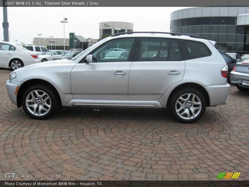 Titanium Silver Metallic / Grey 2007 BMW X3 3.0si