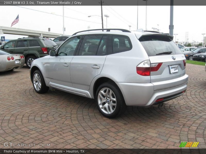 Titanium Silver Metallic / Grey 2007 BMW X3 3.0si