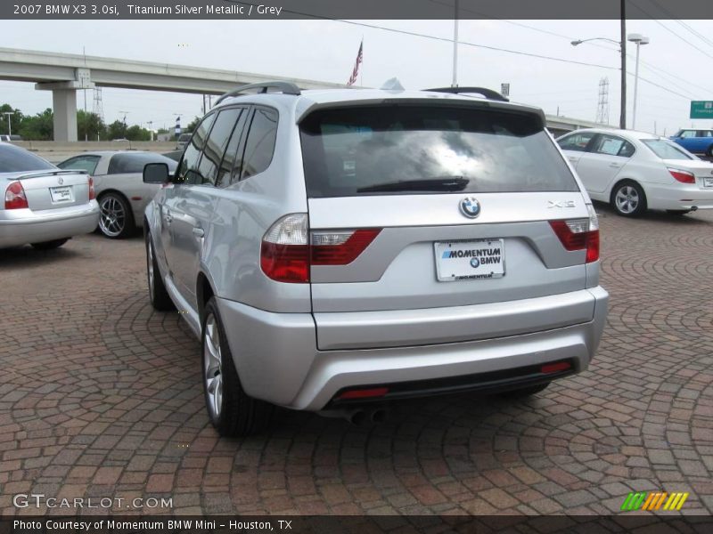 Titanium Silver Metallic / Grey 2007 BMW X3 3.0si