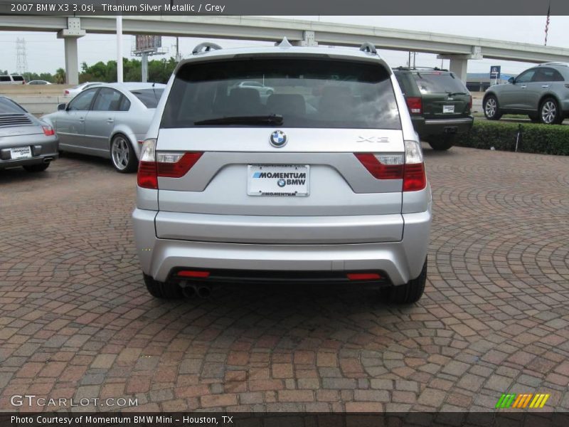 Titanium Silver Metallic / Grey 2007 BMW X3 3.0si