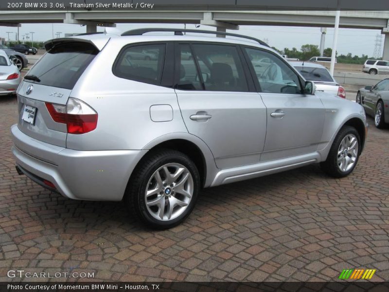 Titanium Silver Metallic / Grey 2007 BMW X3 3.0si