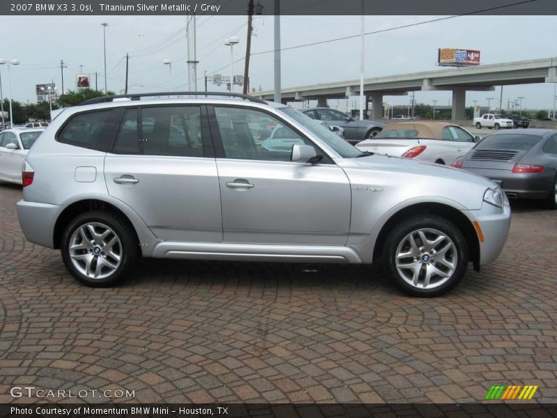 Titanium Silver Metallic / Grey 2007 BMW X3 3.0si