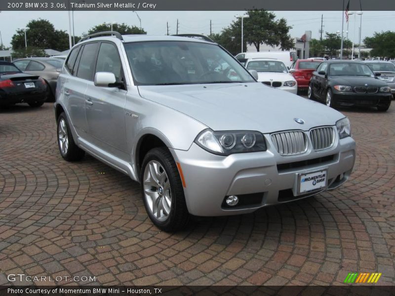 Titanium Silver Metallic / Grey 2007 BMW X3 3.0si