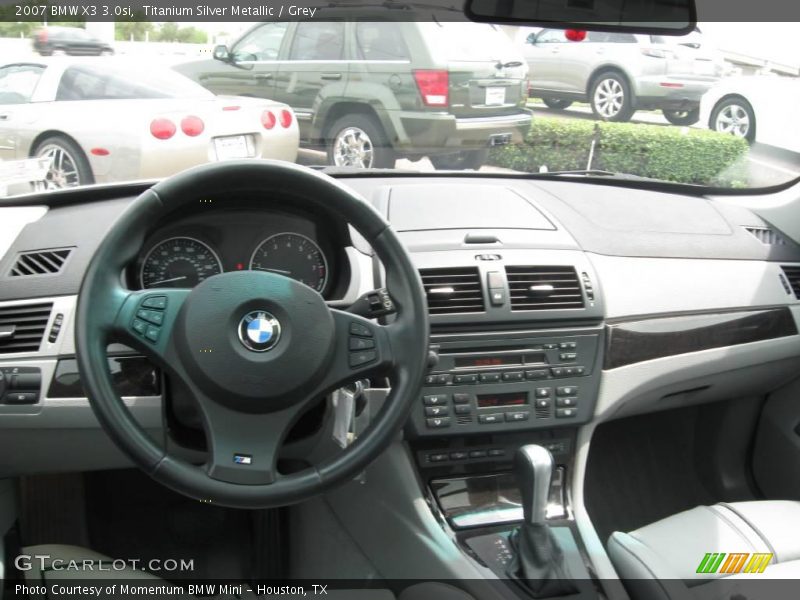Titanium Silver Metallic / Grey 2007 BMW X3 3.0si