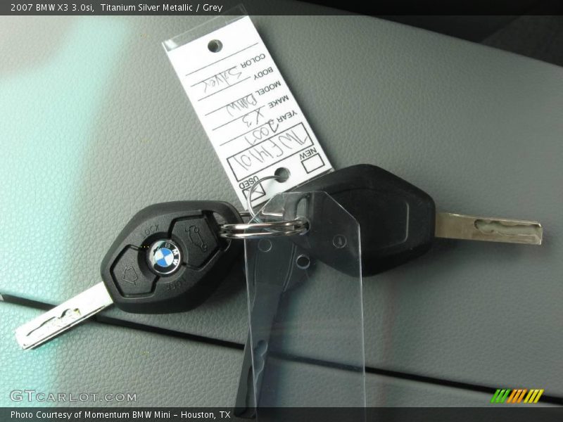 Titanium Silver Metallic / Grey 2007 BMW X3 3.0si