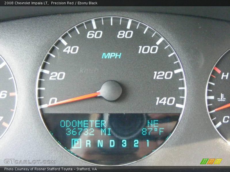 Precision Red / Ebony Black 2008 Chevrolet Impala LT