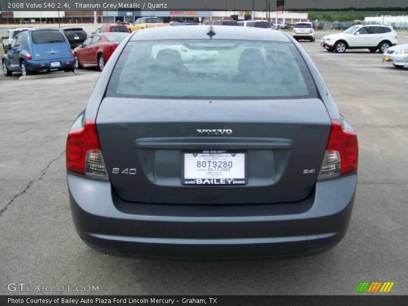 Titanium Grey Metallic / Quartz 2008 Volvo S40 2.4i