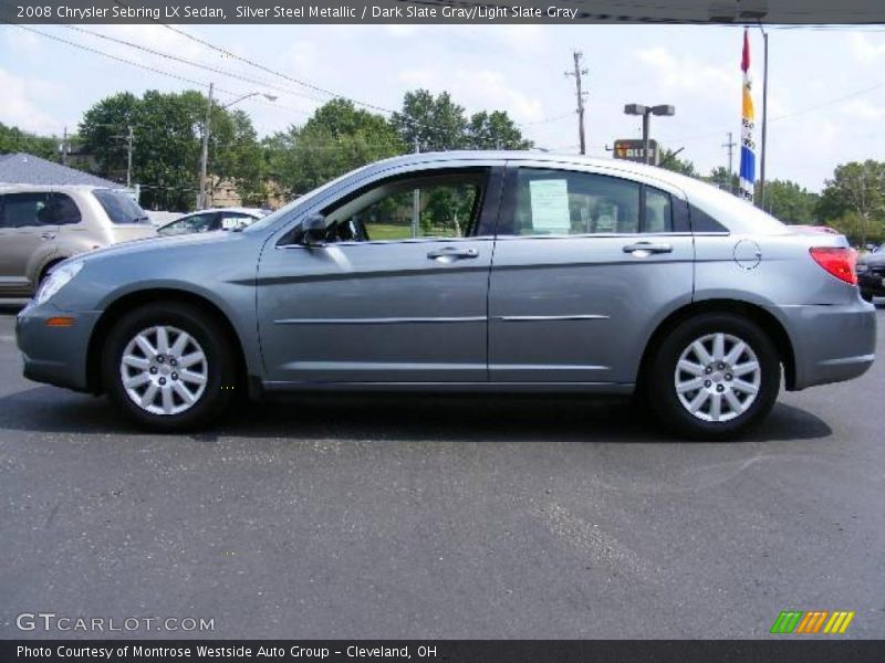 Silver Steel Metallic / Dark Slate Gray/Light Slate Gray 2008 Chrysler Sebring LX Sedan