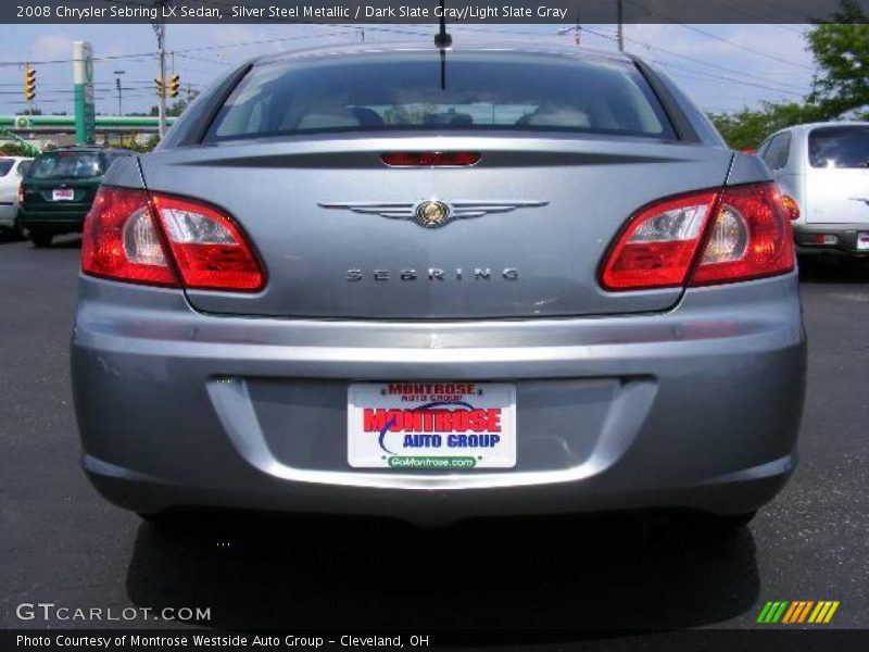 Silver Steel Metallic / Dark Slate Gray/Light Slate Gray 2008 Chrysler Sebring LX Sedan