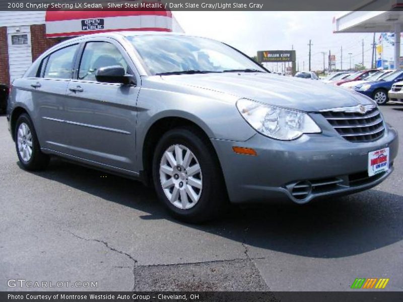 Silver Steel Metallic / Dark Slate Gray/Light Slate Gray 2008 Chrysler Sebring LX Sedan