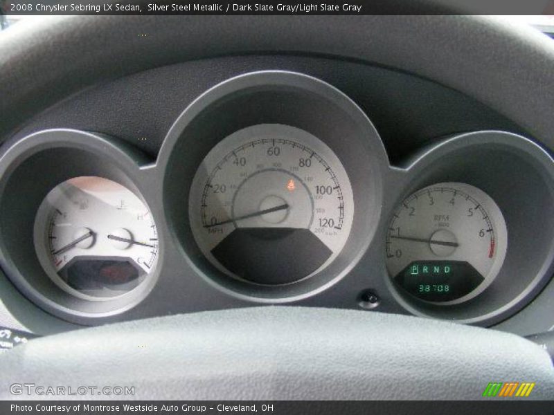 Silver Steel Metallic / Dark Slate Gray/Light Slate Gray 2008 Chrysler Sebring LX Sedan