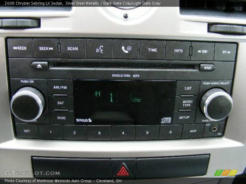 Silver Steel Metallic / Dark Slate Gray/Light Slate Gray 2008 Chrysler Sebring LX Sedan