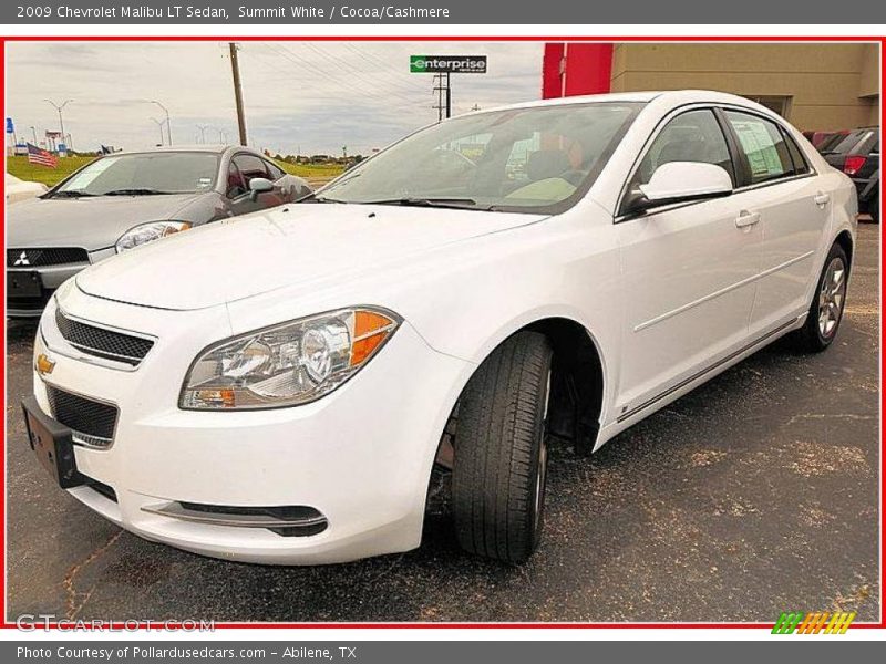 Summit White / Cocoa/Cashmere 2009 Chevrolet Malibu LT Sedan