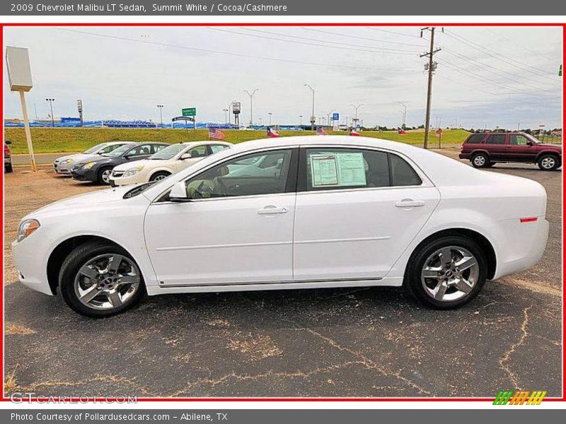 Summit White / Cocoa/Cashmere 2009 Chevrolet Malibu LT Sedan