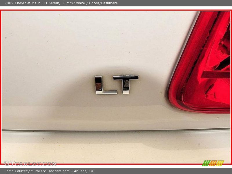 Summit White / Cocoa/Cashmere 2009 Chevrolet Malibu LT Sedan