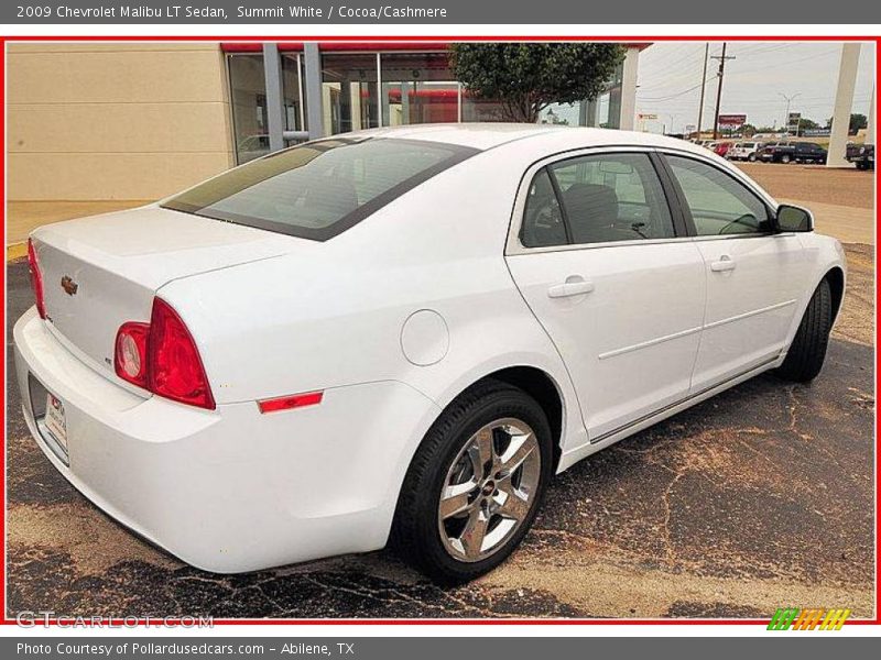 Summit White / Cocoa/Cashmere 2009 Chevrolet Malibu LT Sedan