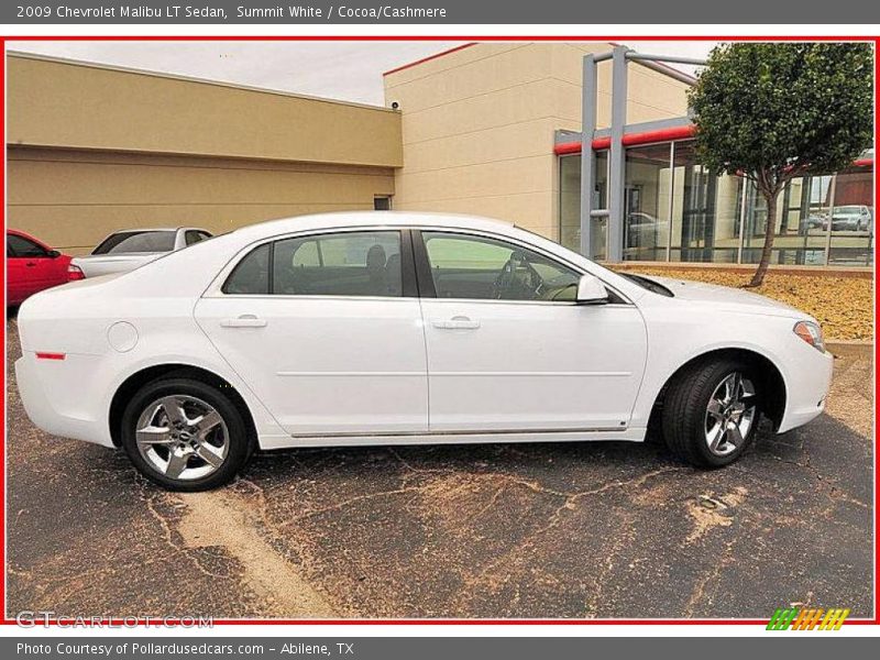 Summit White / Cocoa/Cashmere 2009 Chevrolet Malibu LT Sedan