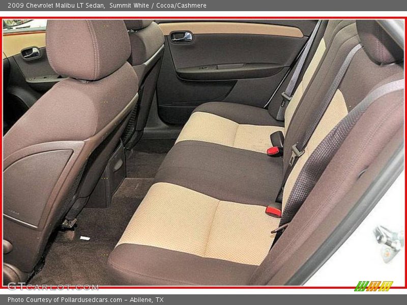 Summit White / Cocoa/Cashmere 2009 Chevrolet Malibu LT Sedan