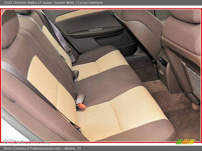 Summit White / Cocoa/Cashmere 2009 Chevrolet Malibu LT Sedan