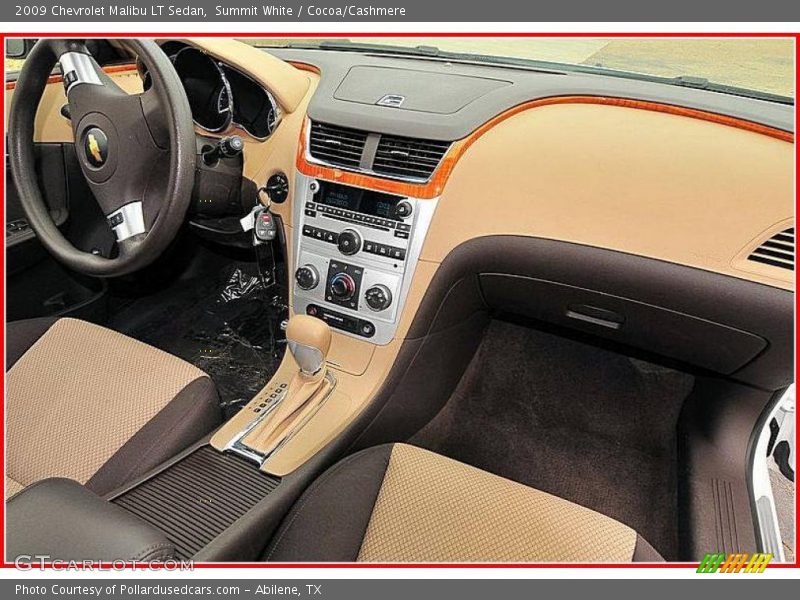Summit White / Cocoa/Cashmere 2009 Chevrolet Malibu LT Sedan